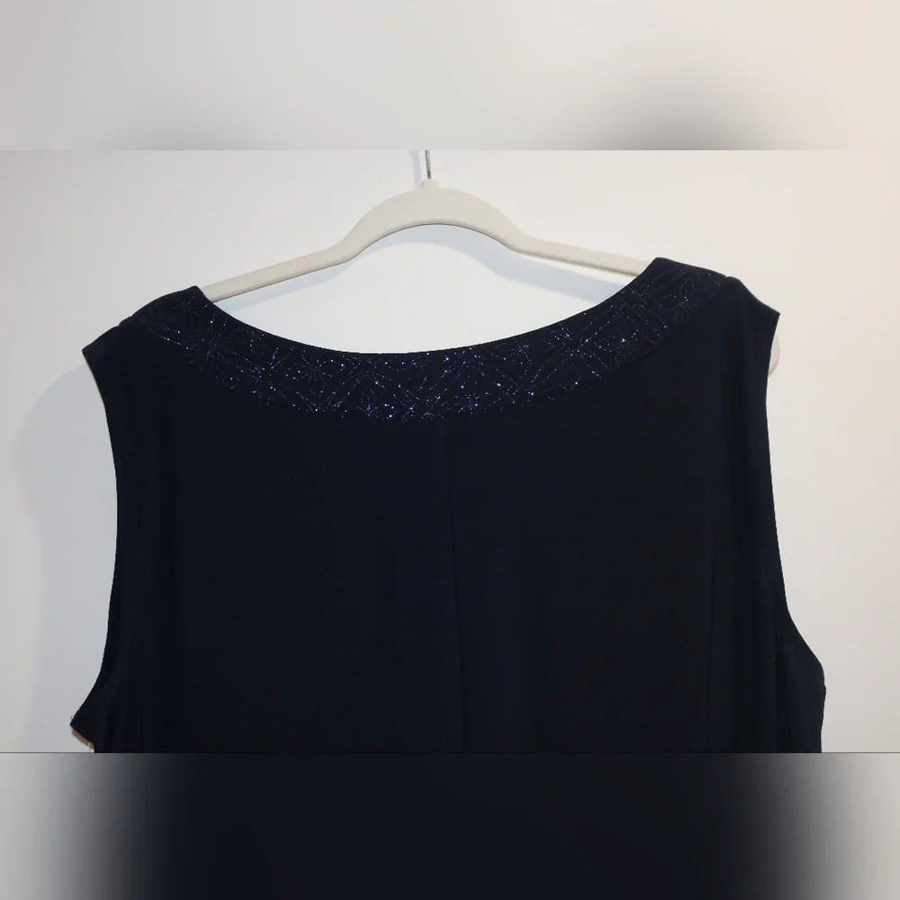 R&M Richards Dress, Navy, Plus Size 1X - Picture 7 of 9